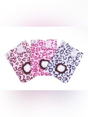 Cutebone leopard reusable diapers. 3 pack. Medium